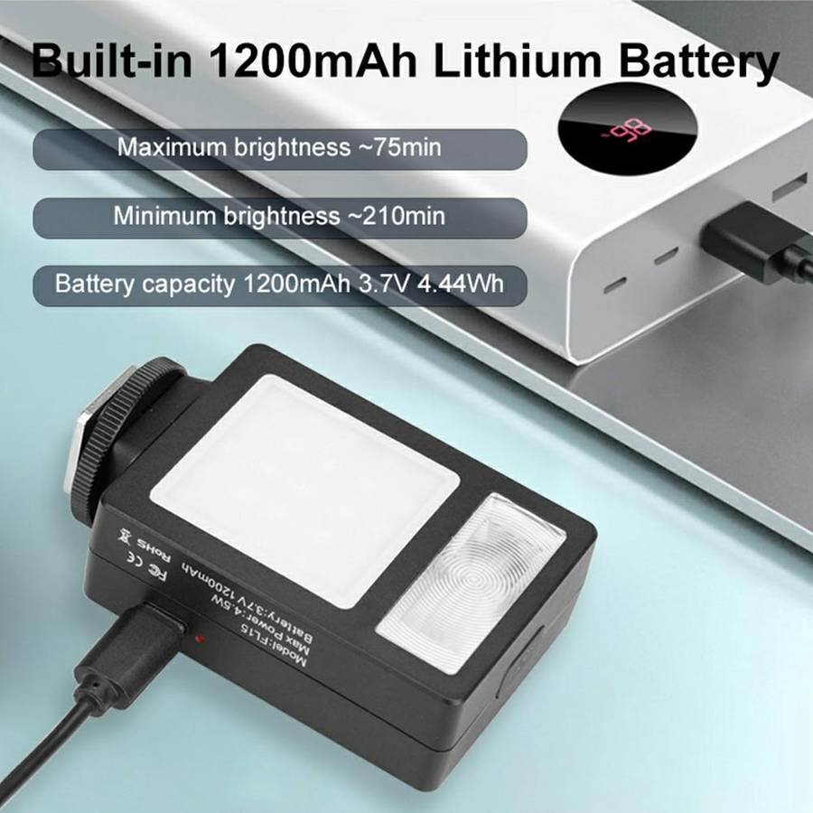 FL15 Camera External Photography Mini Flash Light Professional Portable Hot Shoe LED Light