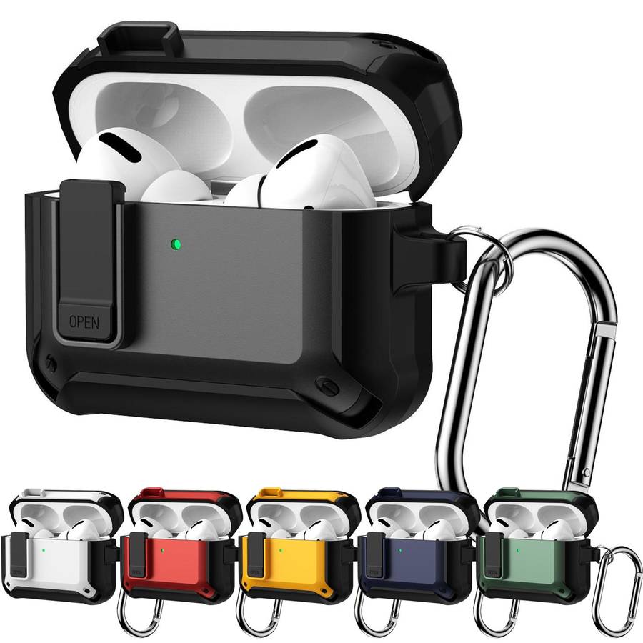 For AirPods Pro 3 Lock TPU Hybrid PC Earphone Protective Cover(Black)