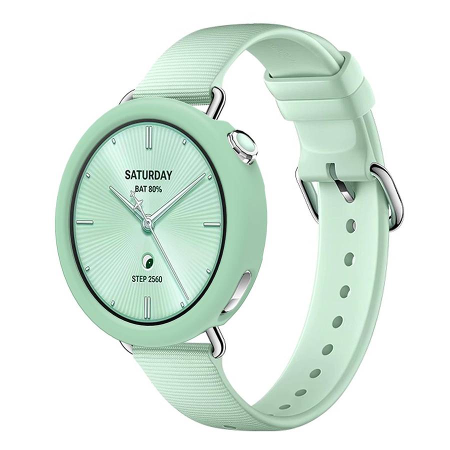 For Xiaomi Watch S4 41mm Silicone Watch Protective Cover(Lake Green)