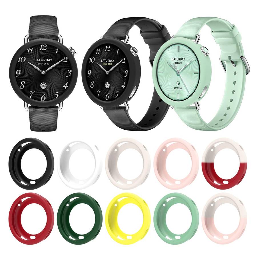 For Xiaomi Watch S4 41mm Silicone Watch Protective Cover(Lake Green)