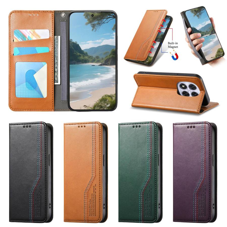 For Redmi 14C 4G / 5G Elastic Wristband Magnetic Suction Leather Phone Case(Green)