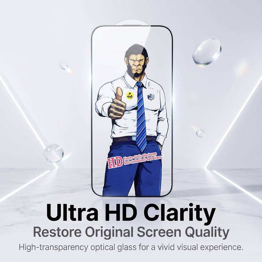 For iPhone 12 Pro Gorilla Explosion-Proof Anti-Fingerprint HD Tempered Glass Film
