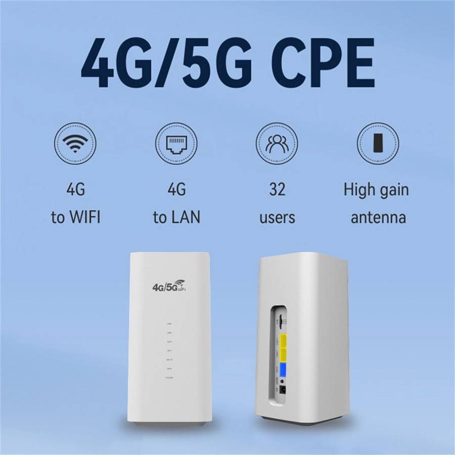 CPF101-E8 Home Office SIM Card Mobile WiFi Hotspot 3 LAN Ports Eurasian Version 4G LTE Router, Plug:
