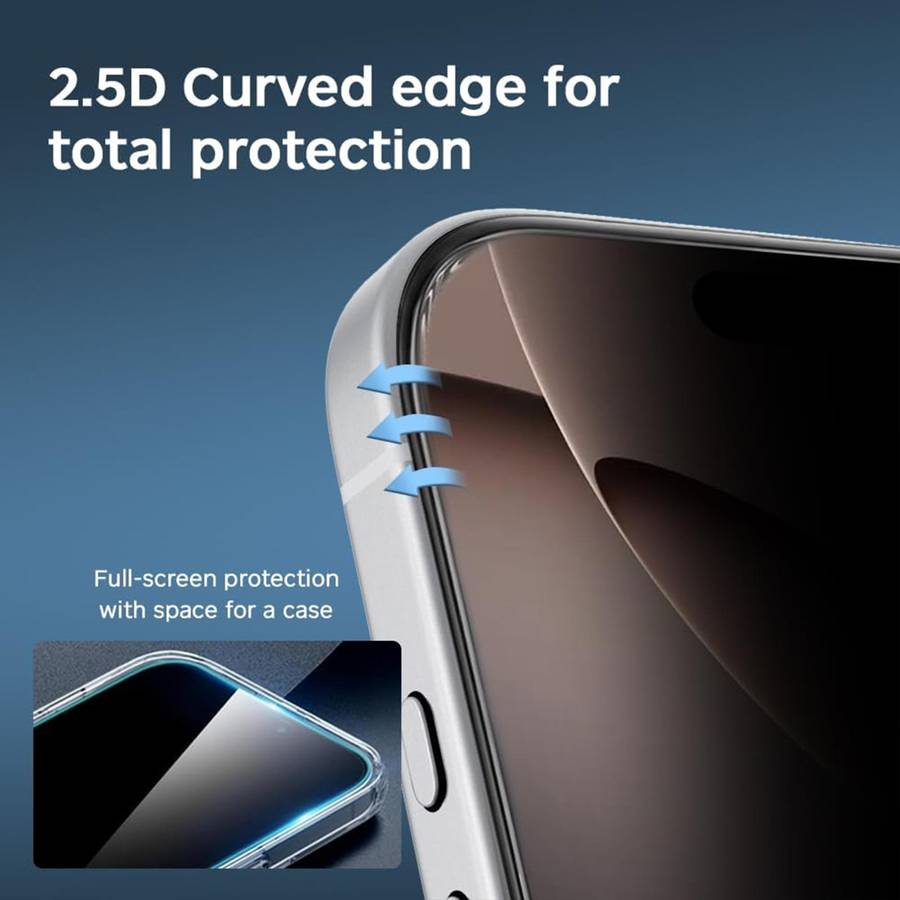 For iPhone 17 Pro Max 10pcs Kalebol High-Aluminum Screen-Printed Full-Coverage Black-Border Privac