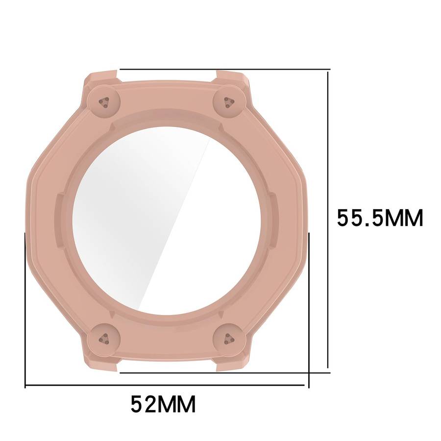 For Amazfit T-Rex 3 Pro 48mm Tempered Film Integrated PC Watch Protective Cover(Ivory White)