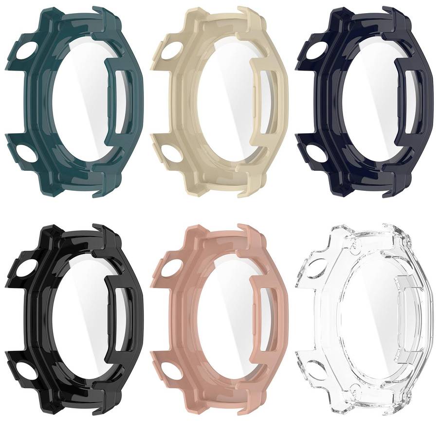 For Amazfit T-Rex 3 Pro 48mm Tempered Film Integrated PC Watch Protective Cover(Ivory White)