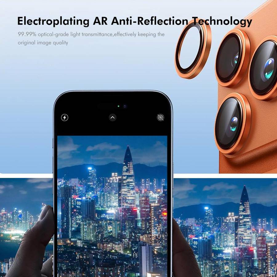 For iPhone 17 ENKAY AR Anti-reflection Camera Lens Glass Full Film(Dark Blue)