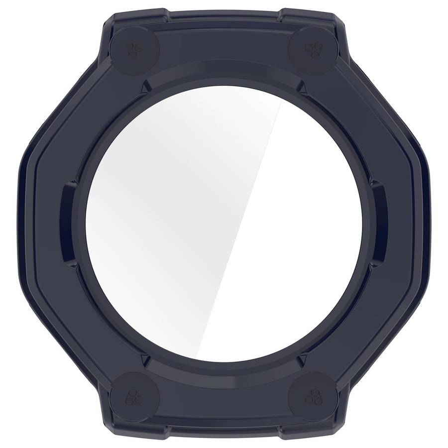 For Amazfit T-Rex 3 Tempered Film Integrated PC Watch Protective Cover(Ink Blue)
