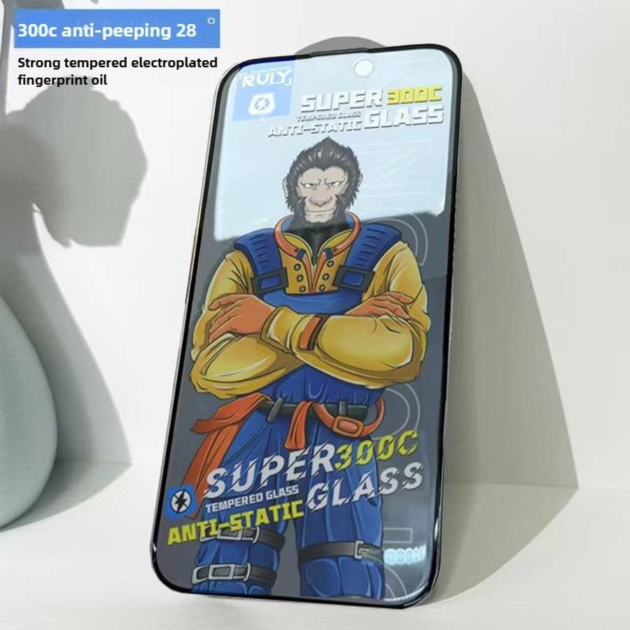 For iPhone 13 10pcs Armor 300C Ultra-Curved Anti-Static Anti-Dust Silk-Screened Privacy Tempered G