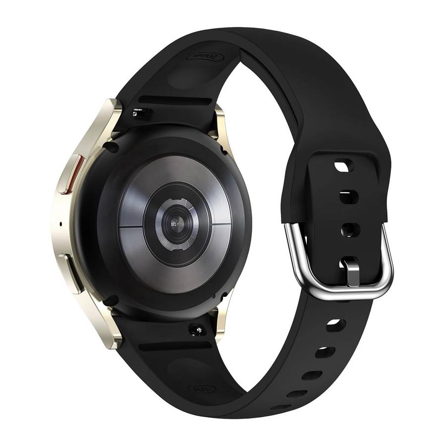 For Samsung Galaxy Watch FE / 7 / 6 / 5 / 4 Slim Silicone Watch Band(Black)