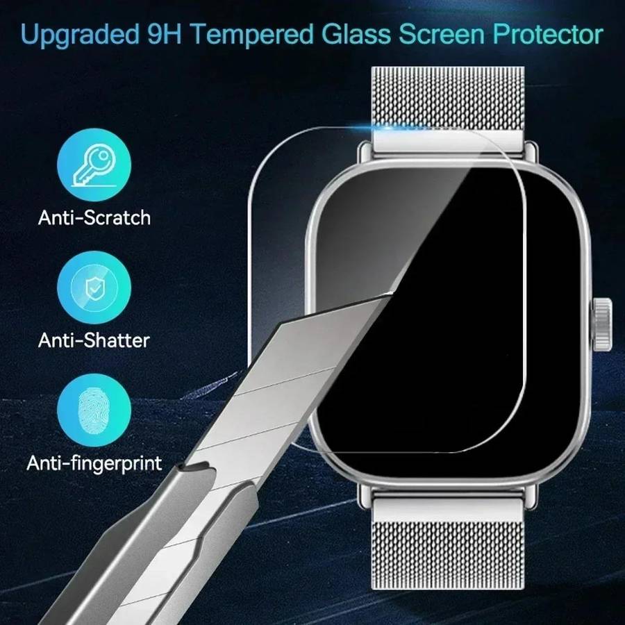 For Redmi Band 3 Full-Screen Anti-Fingerprint HD Positioning Easy Installation Watch Tempered Gla...