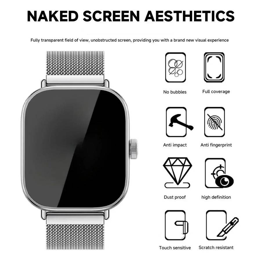 For Redmi Band 3 Full-Screen Anti-Fingerprint HD Positioning Easy Installation Watch Tempered Gla...