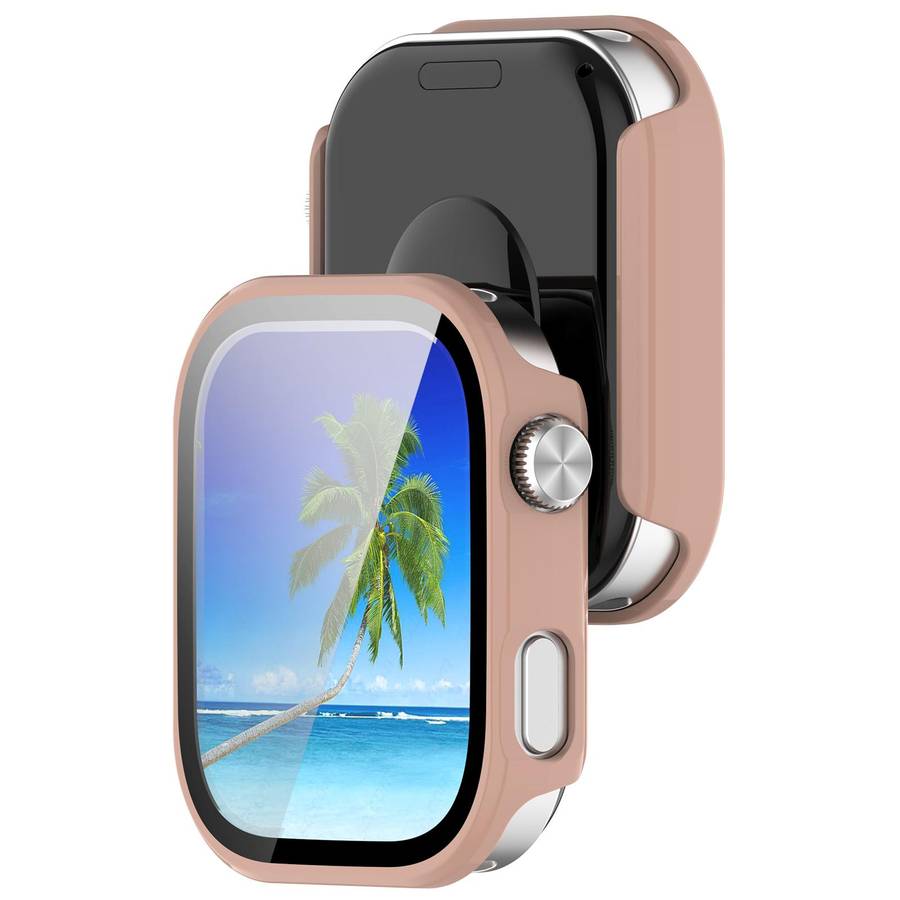 For Redmi Watch 6 Tempered Film Integrated PC Watch Protective Cover(Cherry Pink)