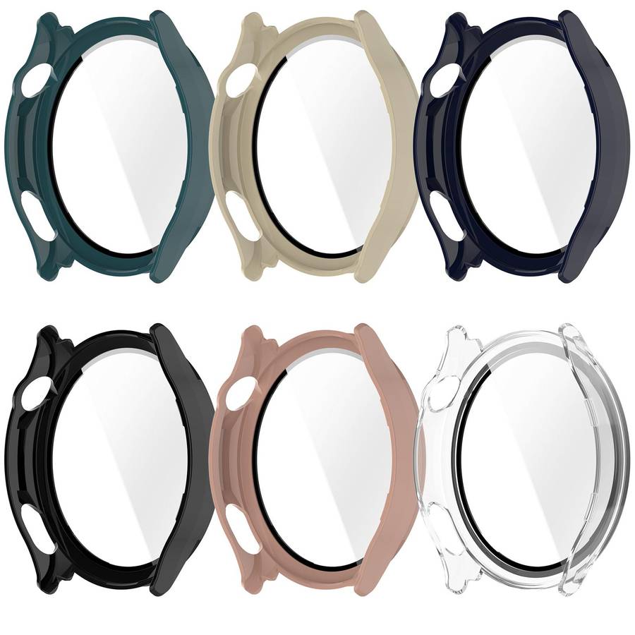 For OPPO Watch S Tempered Film Integrated PC Watch Protective Cover(Ivory White)