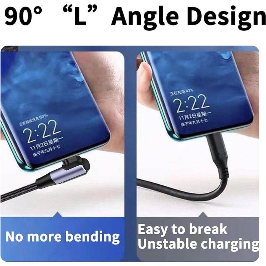 ENKAY 90 Degree USB C / Type-C to Mini USB 2.0 Charging Cord Data Cable For Digital Cameras / MP3 Pl