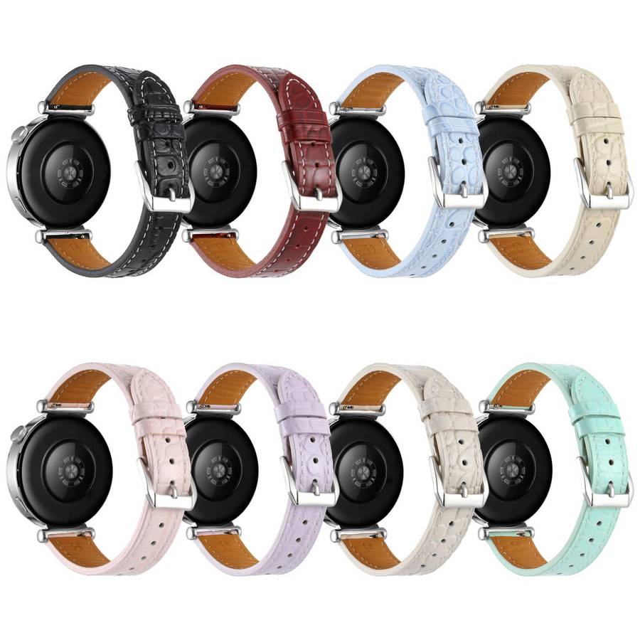 18mm Crocodile Texture Pin Buckle Leather Watch Band(Moonlight Purple)