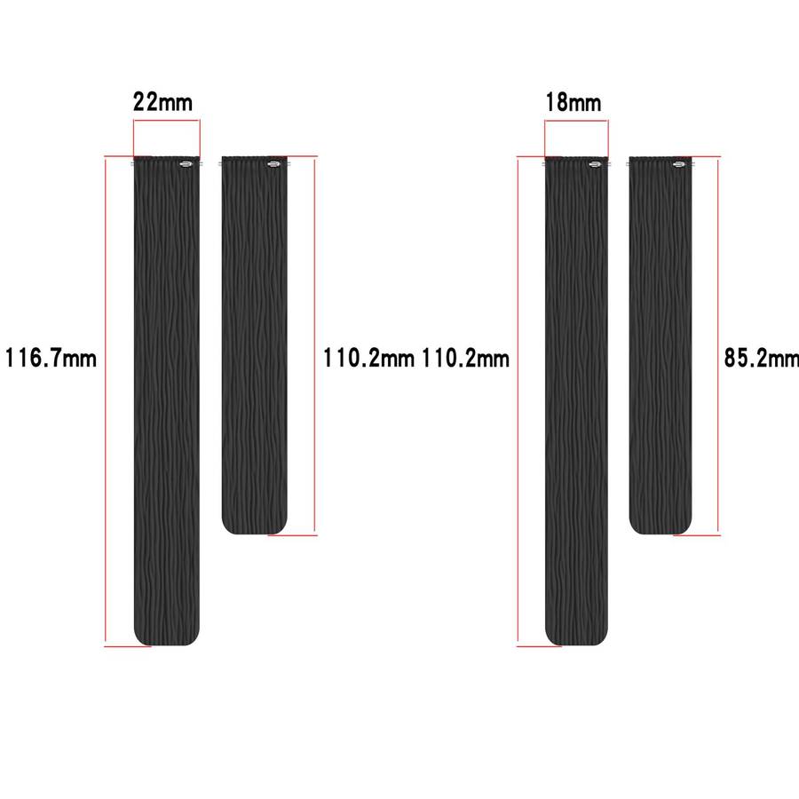 18mm Striped Soft Magnetic Silicone Watch Band(Pink Blue)