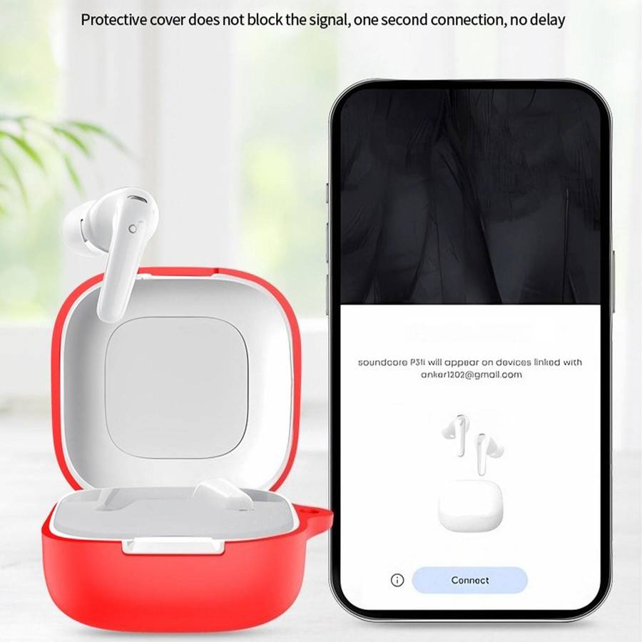 For Soundcore R60inc / P31i Solid Color Silicone Earphone Protective Cover(Navy Blue)