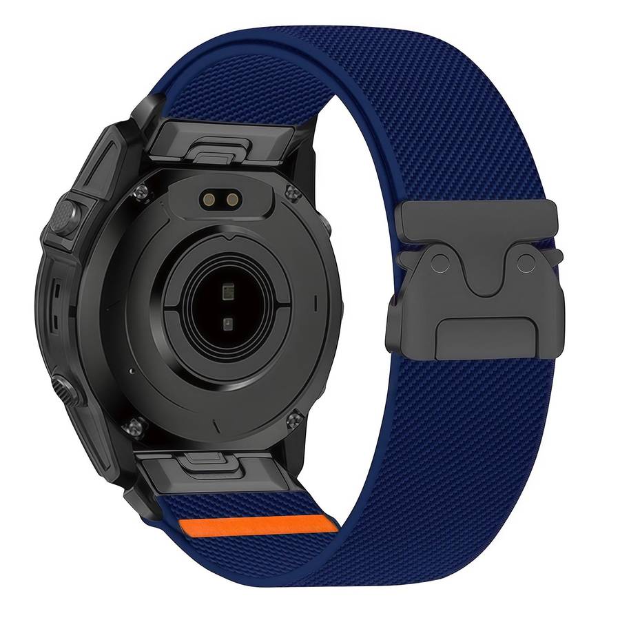For Gamin 26mm Parachute Buckle Diagonal Weave Stretch Nylon Watch Band(Space Grey)