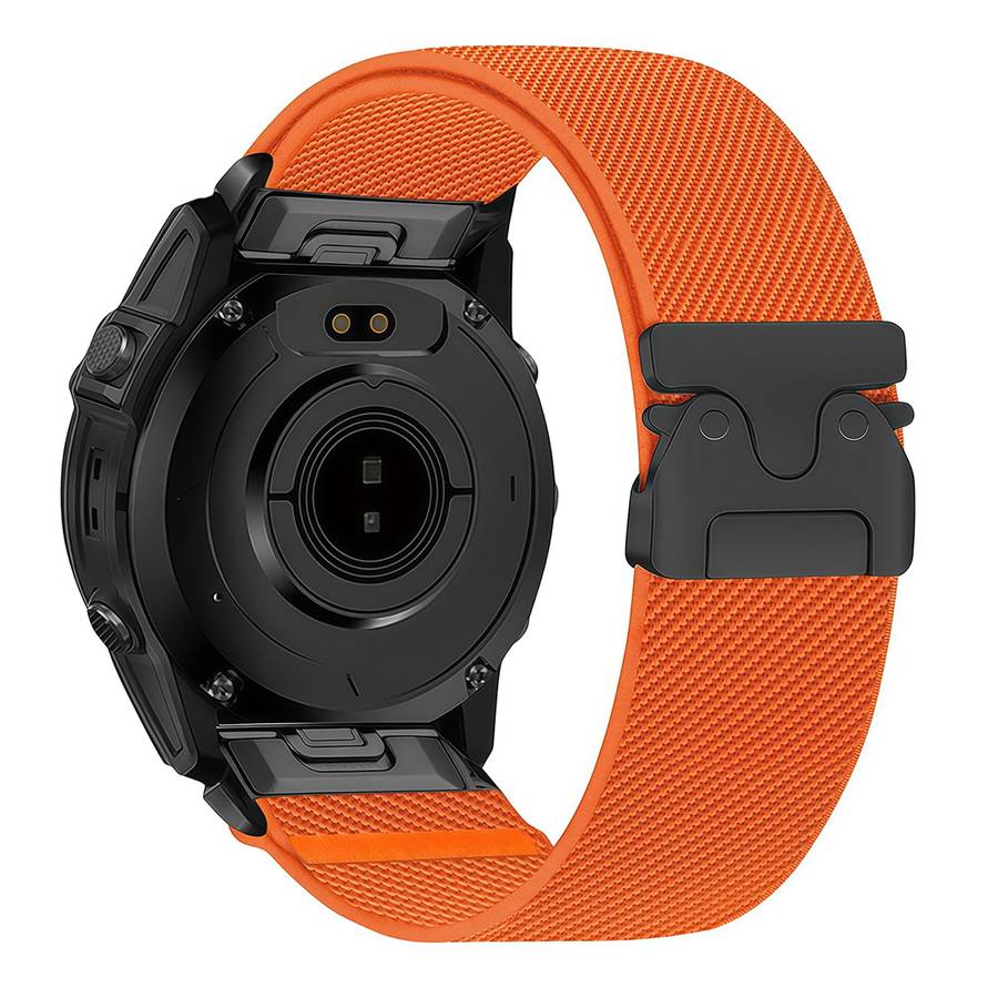 For Gamin 26mm Parachute Buckle Diagonal Weave Stretch Nylon Watch Band(Space Grey)