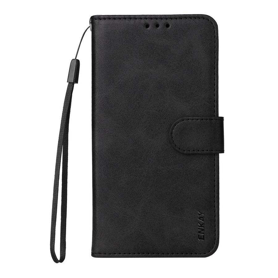 For Redmi Note 15 Pro+ 5G Global 163.3mm ENKAY Card Wallet Calf Texture Leather Phone ... (Black)