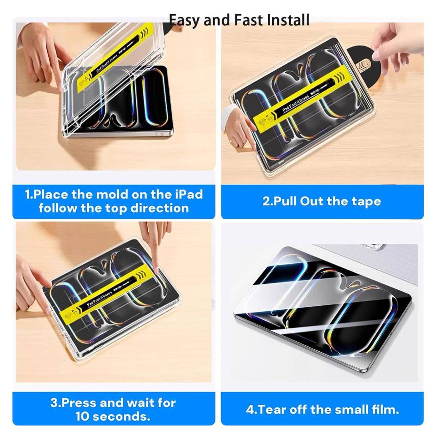 For iPad mini 5 / mini 4 Easy Install Box Dust-Free HD Curved Edge Anti-Fingerprint Tempered Glass