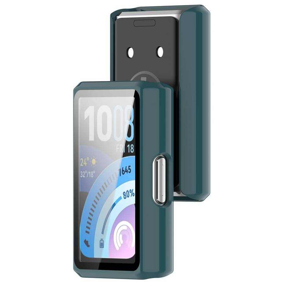 For Huawei Band 11 Pro / 11 Pro NFC Tempered Film Integrated PC Watch Protective Case(Pine Green)