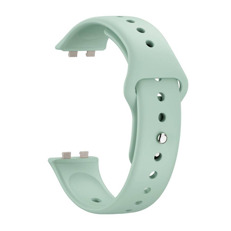 For Huawei Band 11 / Band 11 Pro Glossy Reverse Buckle Solid Color Silicone Watch Band(Gray Green)