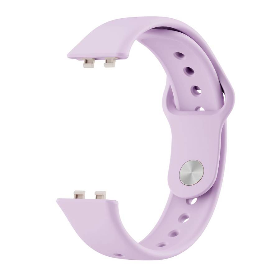 For Huawei Band 11 / Band 11 Pro Glossy Reverse Buckle Solid Color Silicone Wat ... (Light Purple)