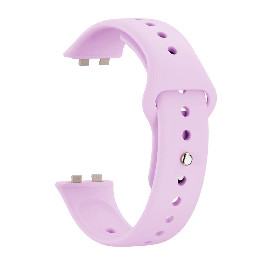 For Huawei Band 11 / Band 11 Pro Glossy Reverse Buckle Solid Color Silicone Wat ... (Light Purple)