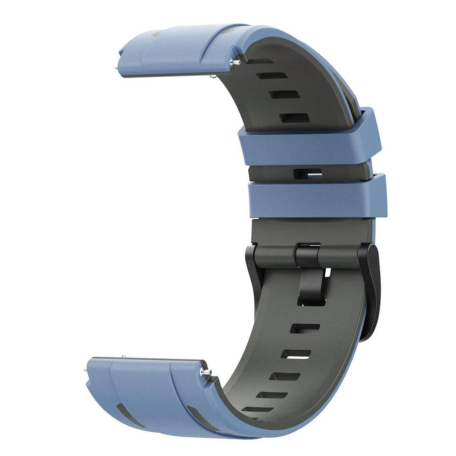 22mm Speed Shadow Sports Two Color Silicone Watch Band(Blue Grey)