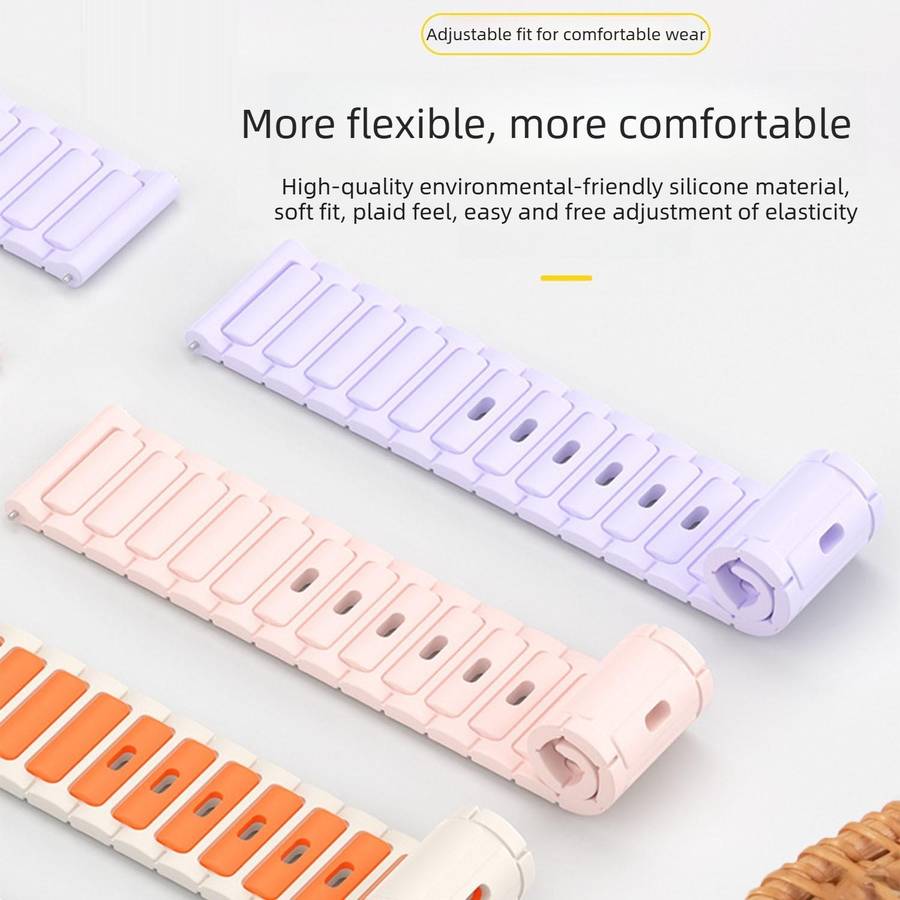 For Huawei Band 11 / Band 11 Pro I-Shape Texture Reverse Buckle Silicone Watch Band(Pink)