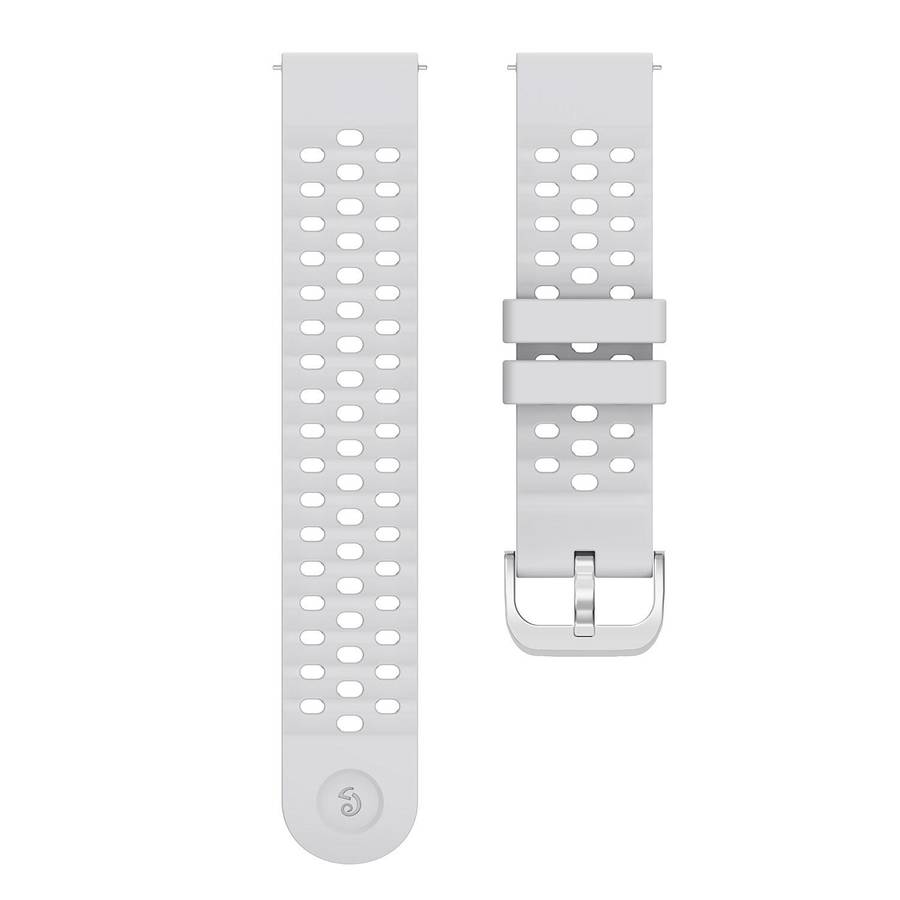 20mm Perforated Wave Textured Silicone Watch Band(Grey)