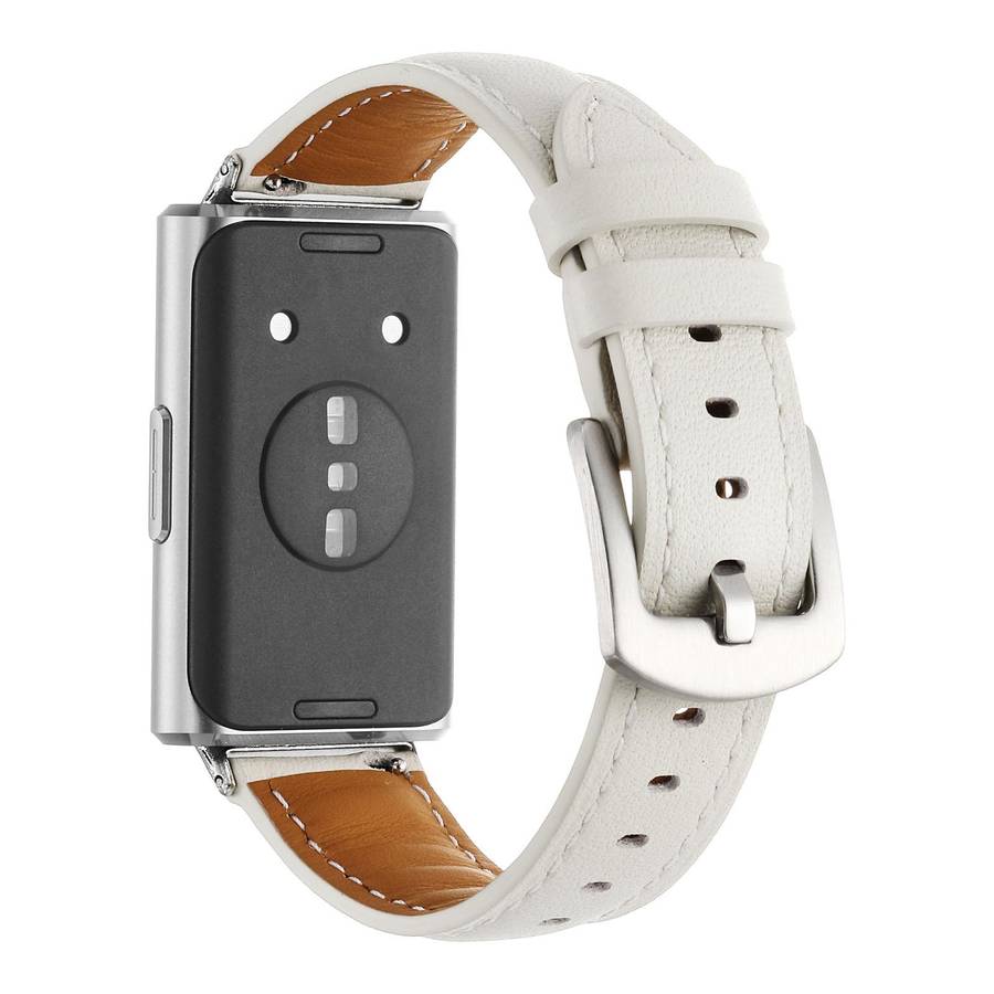 For Huawei Band 11 / Band 11 Pro Plain Genuine Leather Watch Band(Black)