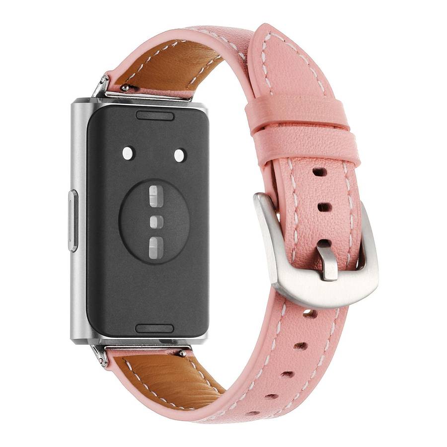 For Huawei Band 11 / Band 11 Pro Plain Genuine Leather Watch Band(Black)