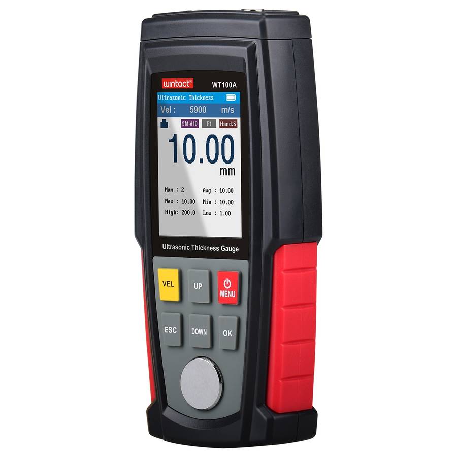 Wintact WT100A Digital Ultrasonic Thickness Gauge Meter Tester USB Charging Digital Thickness Metal