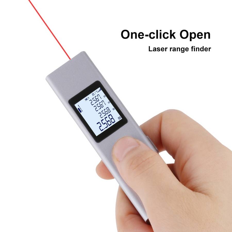 LS-P Laser Rangefinder Distance Meter 40m Handheld Mini Rechargeable LCD Digital Laser Distance Mete