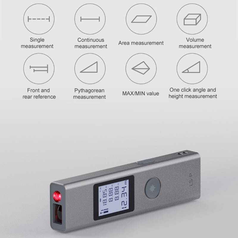 LS-P Laser Rangefinder Distance Meter 40m Handheld Mini Rechargeable LCD Digital Laser Distance Mete