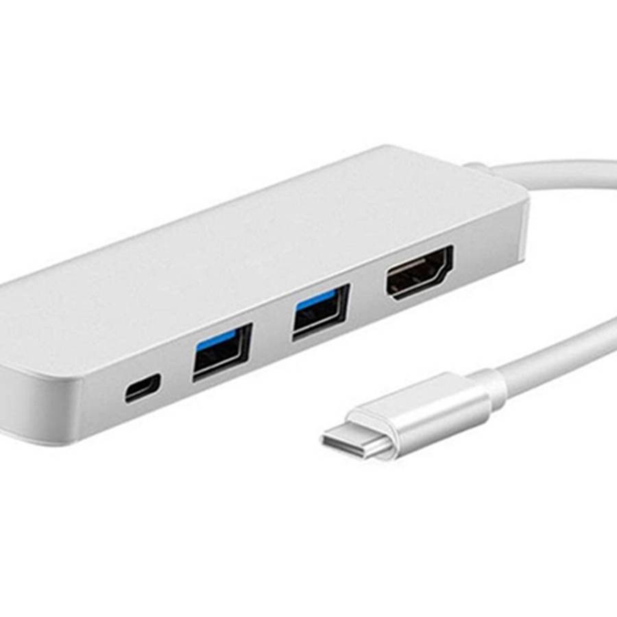 4 in 1 Type C Hub with HDMI USB 3.0 Adapter for MacBook Hub USB Computer Peripherals USB Type C HD