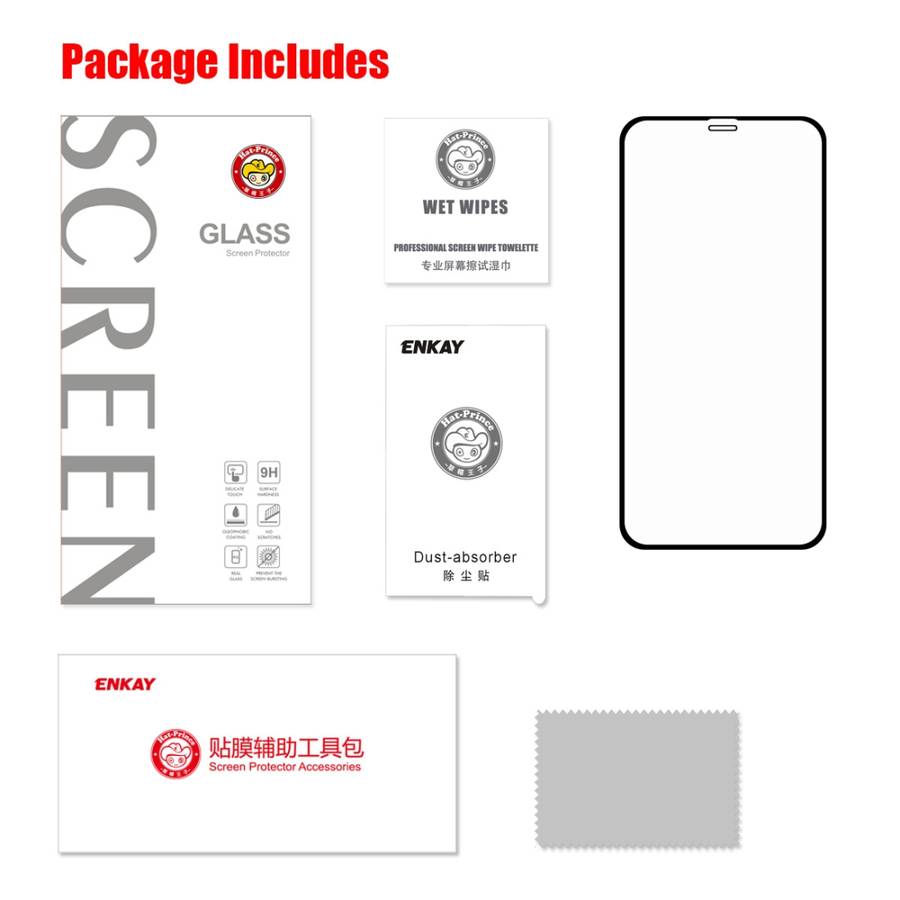 For iPhone 11 Pro / XS / X ENKAY Hat-prince Full Glue 0.26mm 9H 2.5D Tempered Glass Full Coverage