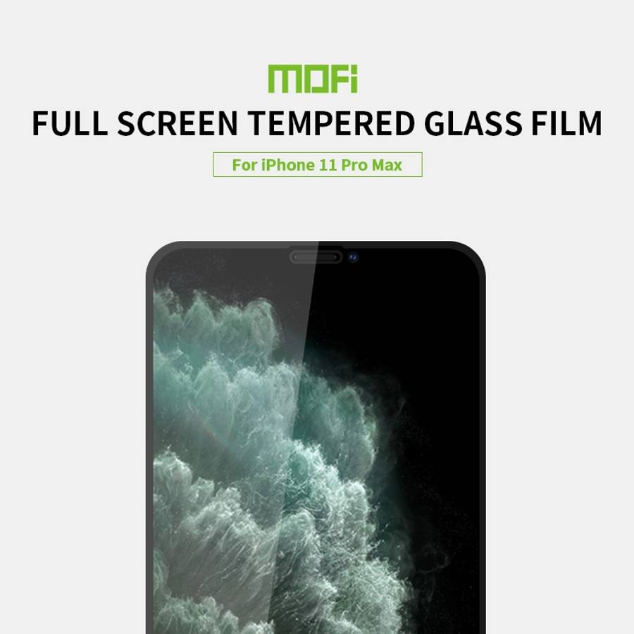 For iPhone 11 Pro Max MOFI 9H 2.5D Full Screen Tempered Glass Film(Black)