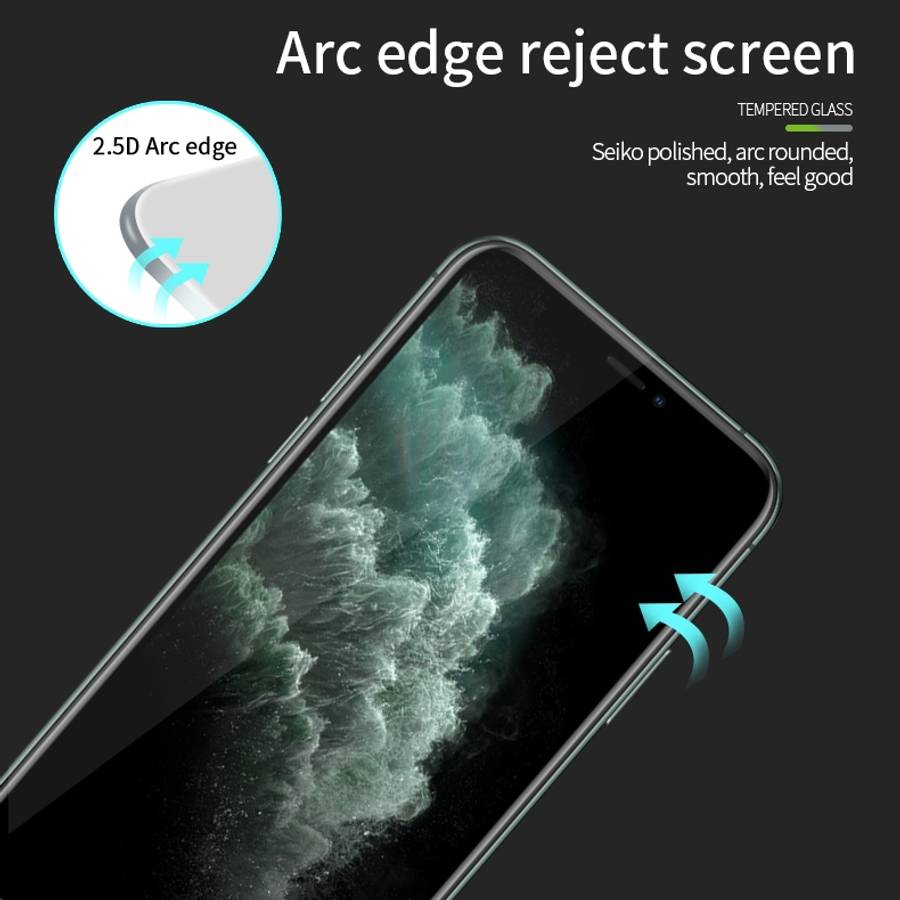 For iPhone 11 Pro Max MOFI 9H 2.5D Full Screen Tempered Glass Film(White)