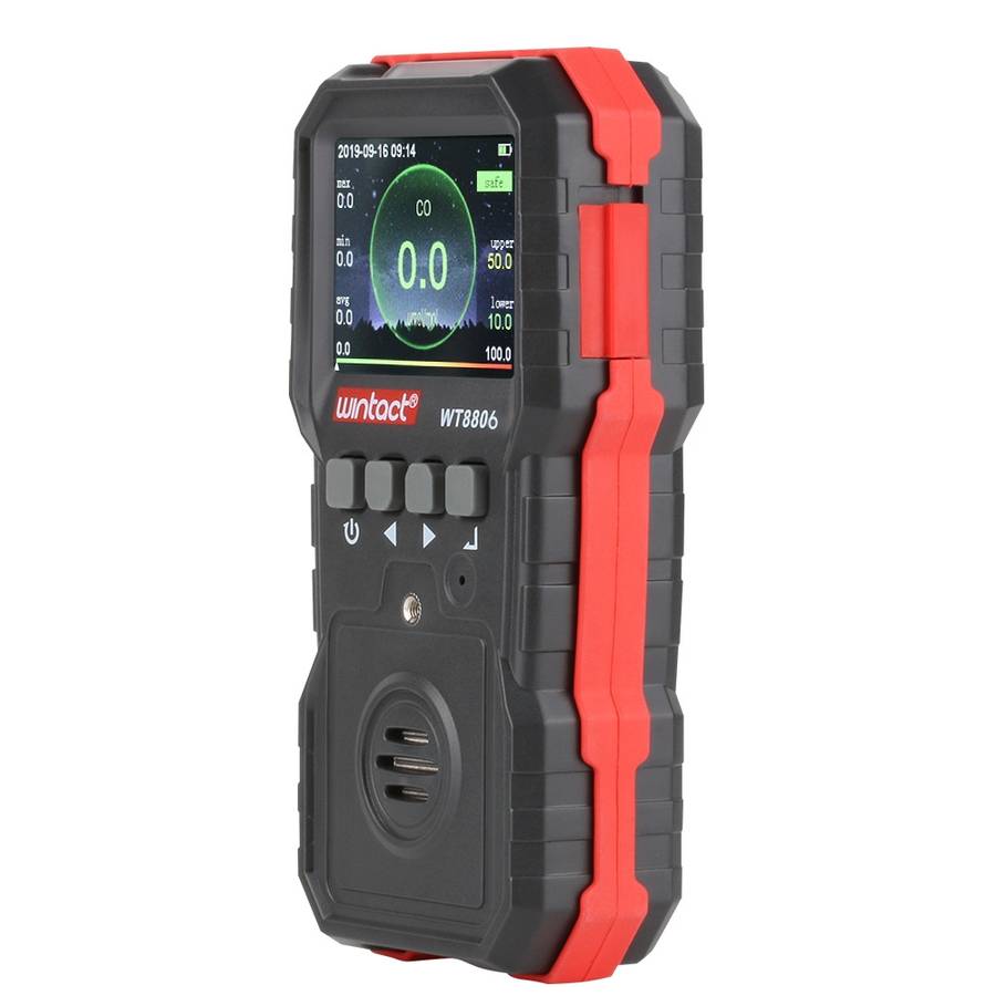 WINTACT WT8806 Carbon Monoxide Monitor Professional Rechargeable Gas Sensor High Sensitive Poisoning