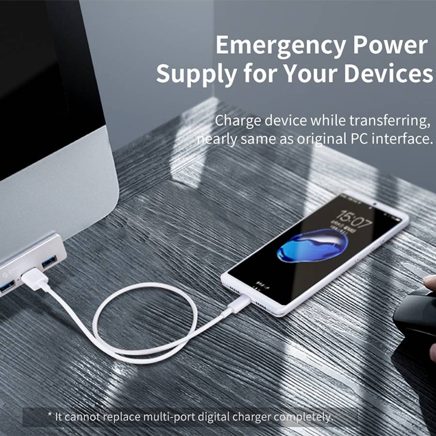 ORICO MH4PU-P Aluminum Alloy 4 Ports USB3.0 Clip-type HUB(Silver)