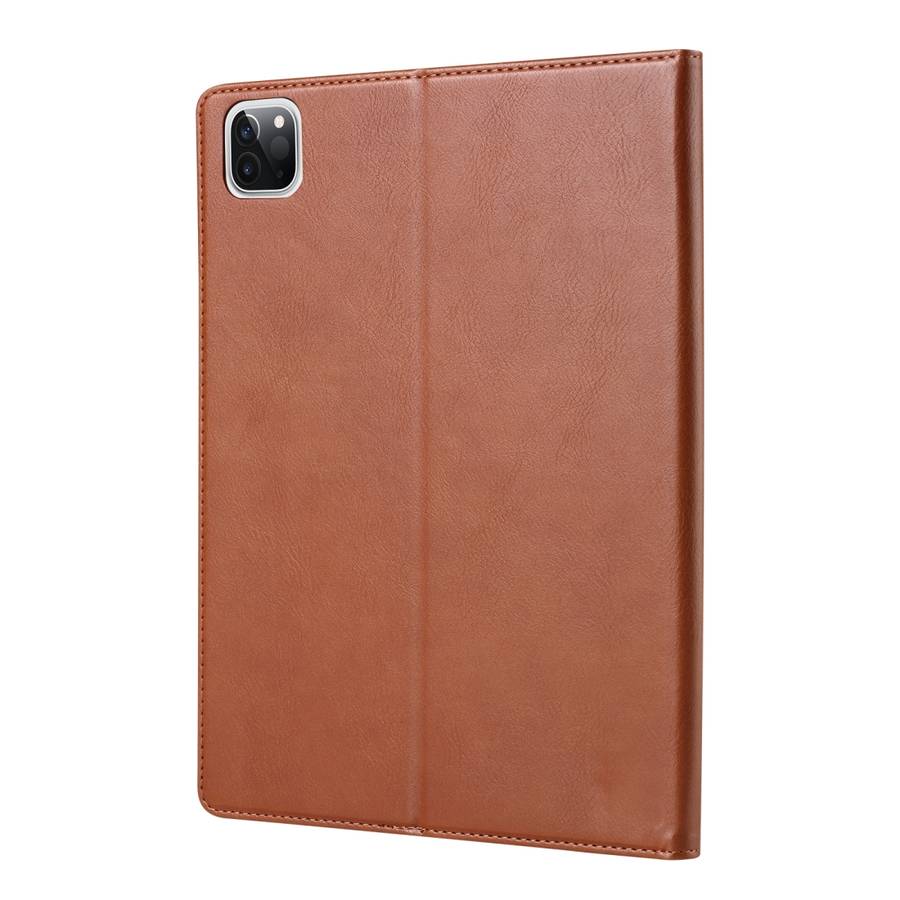 For iPad Pro 12.9 2022 / 2021 / 2020 Knead Skin Texture Horizontal Flip Leather Tablet Case(Brown)