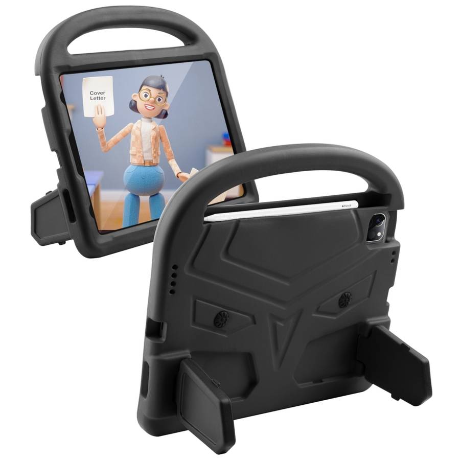 For iPad Pro 11 (2020) Sparrow Style EVA Children's flat Plate Fall Protection Tablet Case(Black)
