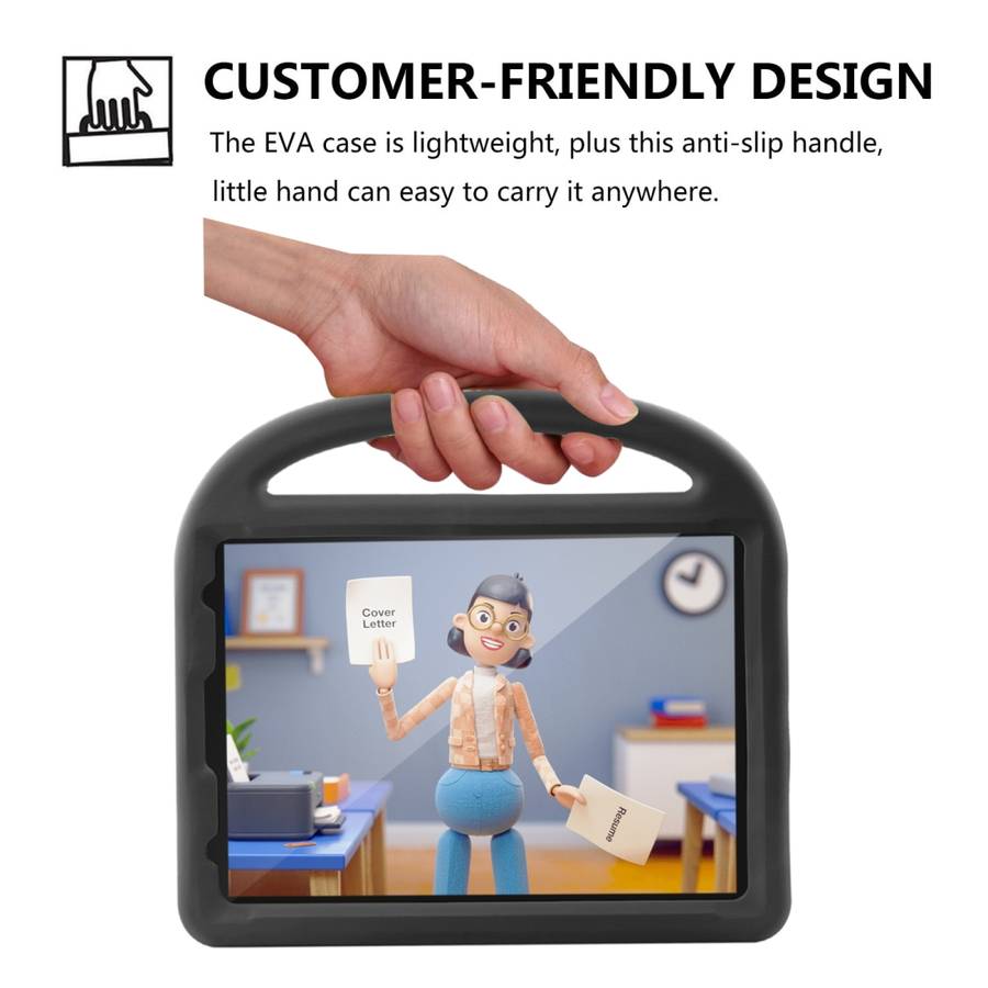 For iPad Pro 11 (2020) Sparrow Style EVA Children's flat Plate Fall Protection Tablet Case(Black)