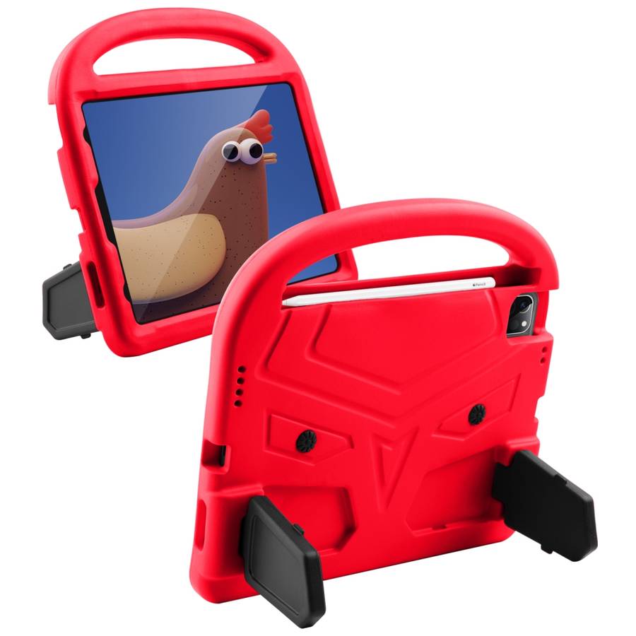 For iPad Pro 11 (2020) Sparrow Style EVA Children's flat Plate Fall Protection Tablet Case(Red)