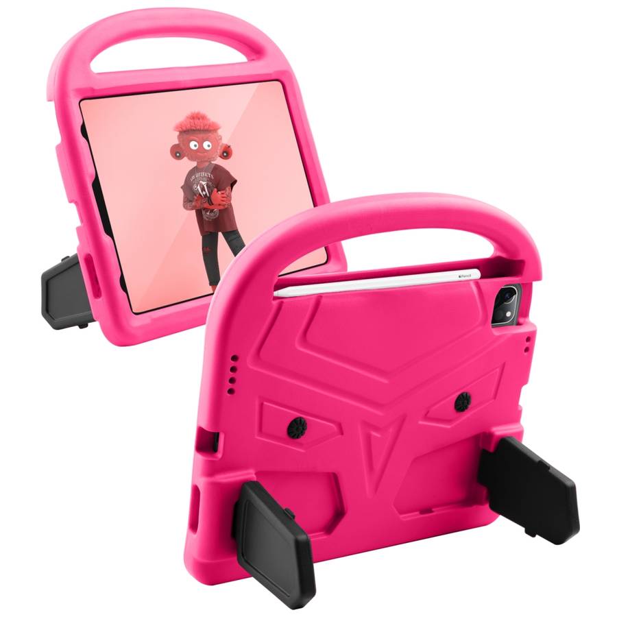 For iPad Pro 11 (2020) Sparrow Style EVA Children's flat Plate Fall Protection Tabl ... (Rose Red)
