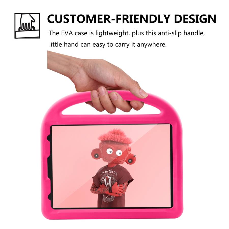 For iPad Pro 11 (2020) Sparrow Style EVA Children's flat Plate Fall Protection Tabl ... (Rose Red)